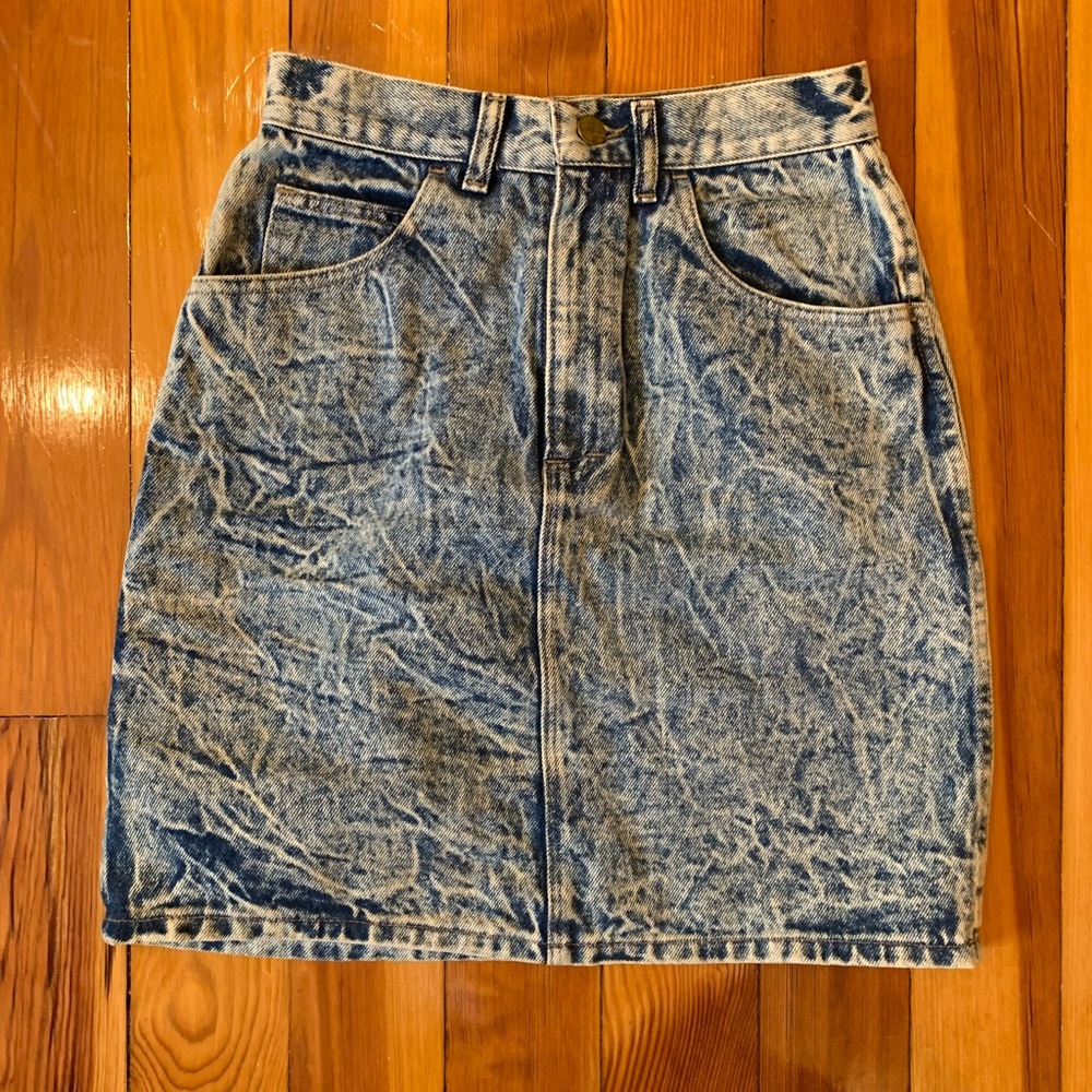 VTG Acid Wash Denim Skirt